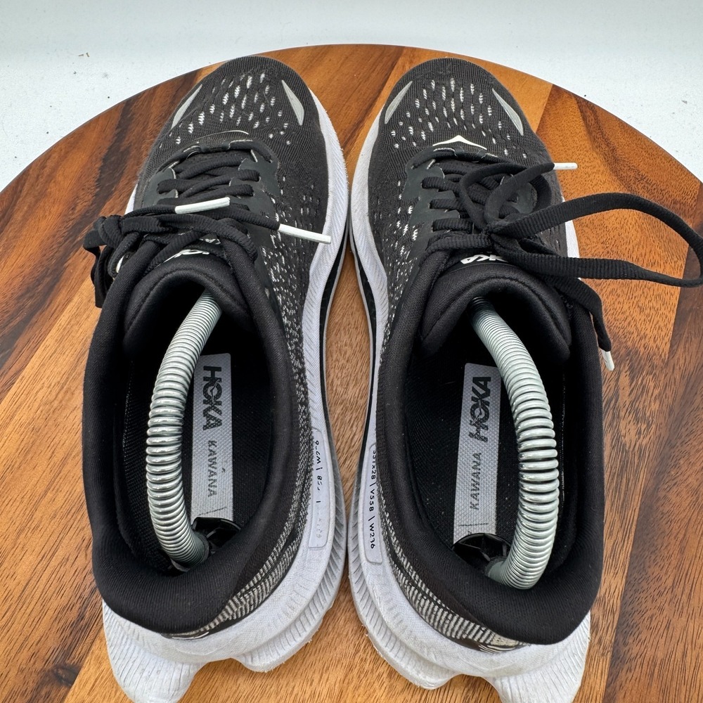 Hoka One One Kawana Women's Size 8.5US Black/White Textile Synthetic Shoes - Picture 6 of 9